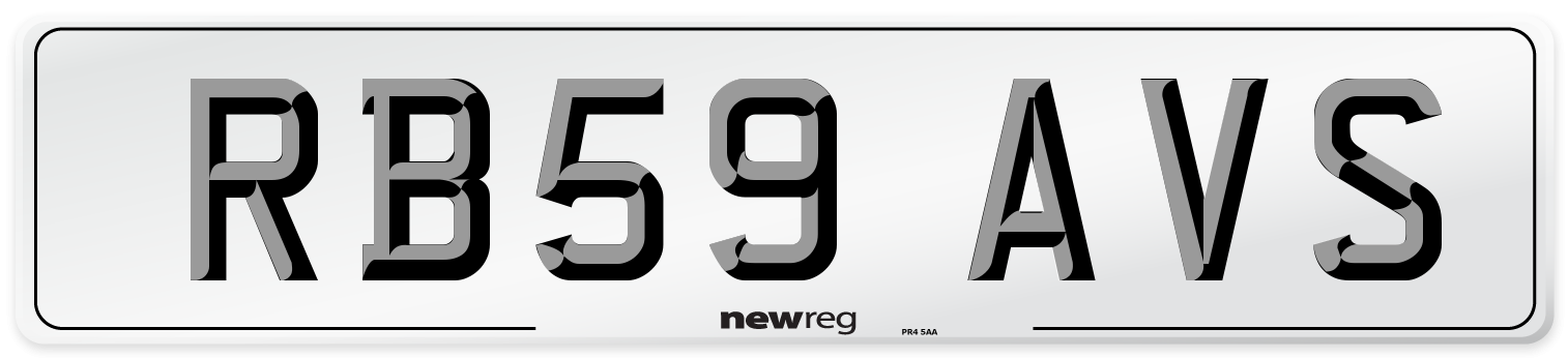 RB59 AVS Number Plate from New Reg